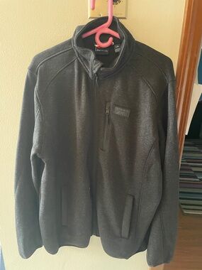 Reebok Men's Black Full-Zip Fleece Jacket
